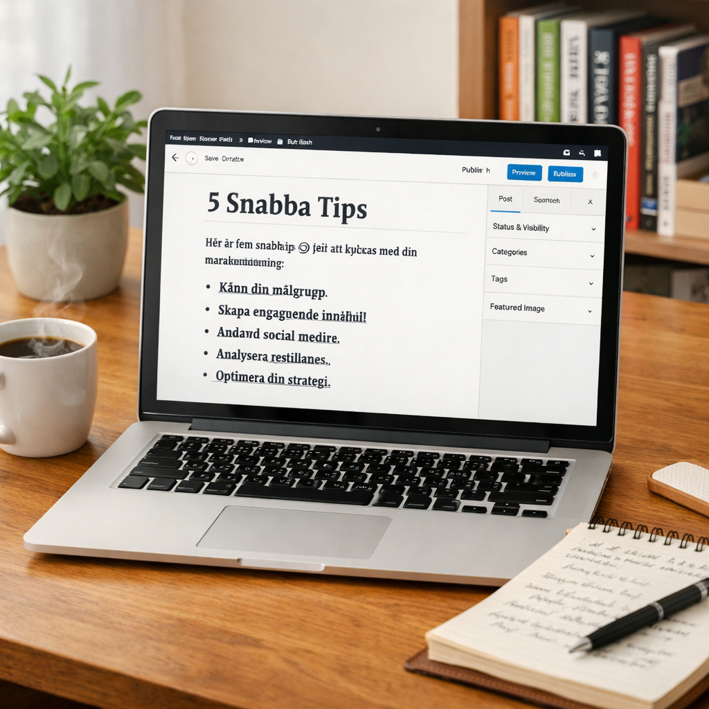 5 snabba tips - skriv blogginlägg på bästa sätt!