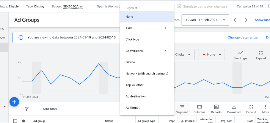 Uppdateringar - Annonsplaceringar och segmentering i Google Ads